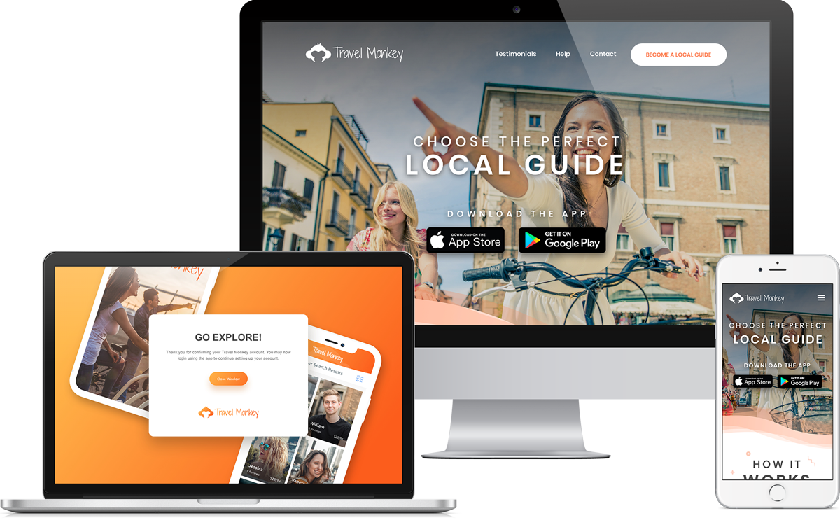 Travel Monkey App Black Flag Creative Website Design & Development Orange County Agency