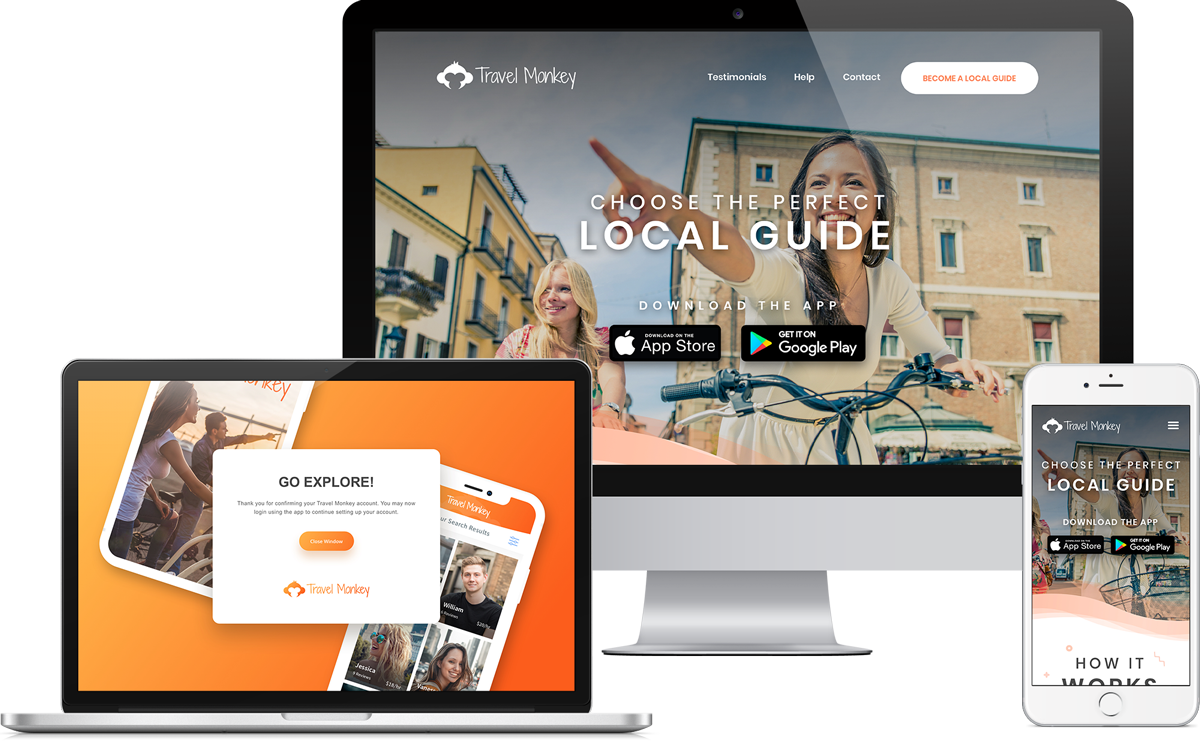 Travel Monkey App Black Flag Creative Website Design & Development Orange County Agency