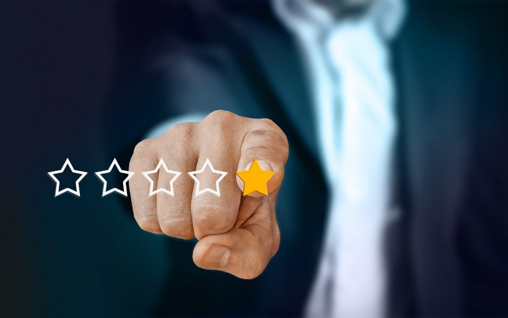 Man pointing finger, giving a one-star review | Black Flag Creative, Los Angeles