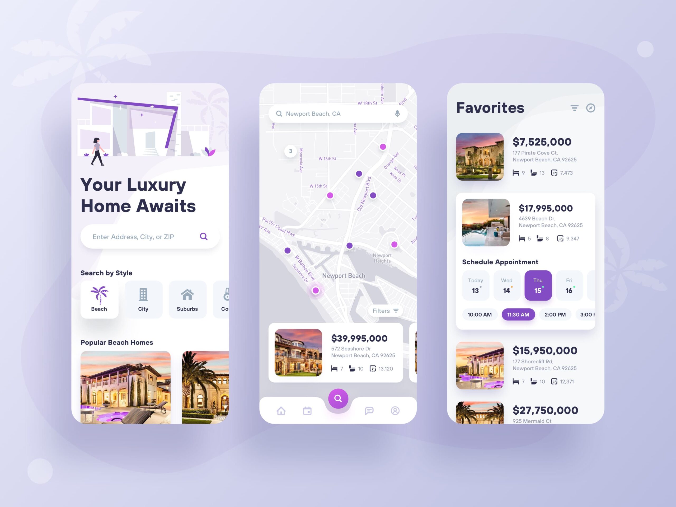 Black Flag Creative - Luxury Real Estate Mobile App UI Front - Web Design Los Angeles