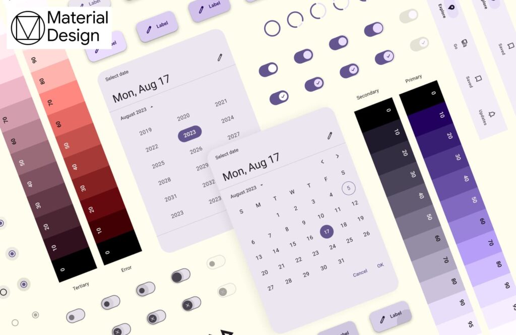 Google Material Design Pre Built Design System